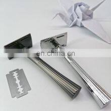 Wholesale Hot Selling Classical Men Personal Use Alloy Matte Gold Shaving Safety Razors thumbnail-1