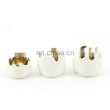 hot selling platinum premium ceramic elegant petal bud shape candle jars
