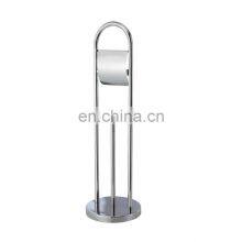 TOP Stainless Steel Toilet Paper Holder Shelf Toilet Brush Holder thumbnail-1