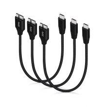 USB C to Micro 3.0 Nylon Braided Metal Connector Type C 3.0 to Micro B Cable, Fast Charging Syncing Compatible for Toshiba Canvio,Westgate,Seagate,Galaxy S5 Note 3 thumbnail-2