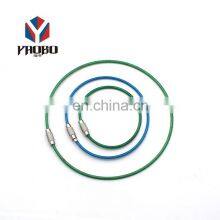 2020 Hot Selling Metal 5MM Keychain Cable Wire Rope Key Ring With Screw thumbnail-4