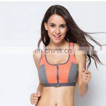Women Zipper Push Up Sports Bras Running Vest Gym Workout Running Tops Sportswear Yoga Sport Top thumbnail-3