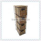Seagrass 4 Drawer Tower Storage Unit