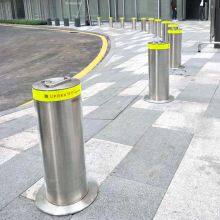 UPARK Good Quality 304 Stainless Steel Manual Bollard With Reflective Band Heavy Duty Security Barrier thumbnail-4