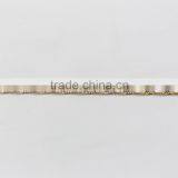 Fashion Design Simple Gold Plated Wave Brass Chain Ring Necklace thumbnail-5