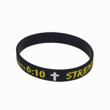 Factory Price Hot Sale Religious Quotes Faith Bible Custom Silicone Bracelet thumbnail-5