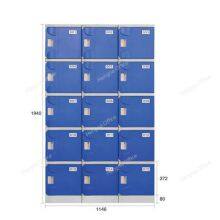 Casier de piscine | Armoire de stockage bleue pour centre aquatique | Lot de casiers en ABS imperméable thumbnail-2