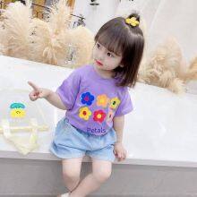 2024 Summer Kids' T-shirts, Korean Style With Letter and Cartoon Prints, Short-sleeved, Round-neck, Casual and Loose-fit Tops for Boys and Girls thumbnail-2