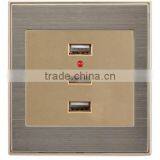 Child Protected 250V 10A 3 USB Wall Socket Outlets/Cell Phone Outlet/3 USB Receptacle Socket Outlet thumbnail-2