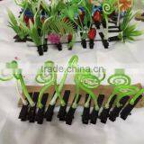 2015 Most Fashion Wholesale Cheap Customized Cute Alligator Green Bean Sprout Hair Pin thumbnail-4