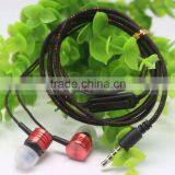 Cheap 1M Gold Red Green Silver Headphone Headset Braided Earphone With Mic For Mobile Phone thumbnail-5