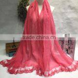 Beautiful Lace Splice Large Long Fashion Charm Women Hijab Scarf thumbnail-1