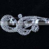 Vintage Gold Alloy Rhinestone Crystal Flower Wedding Bridal Bouquet Brooch Pin thumbnail-5