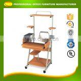 OEM Cheap Mobile Sliding Flexible Computer Laptop Desk With Wheels