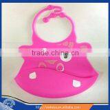 New Design Multi Styles Cartoon Cute Animal Shape Baby Silicone Bibs thumbnail-1