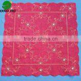 Table Cloth With Christmas Flower Embroidery by Special Technic