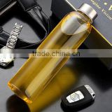 280/360/550ml custom drinking Glass Water Bottle with Nylon Sleeve