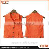 Garment Factory High Quality 100% Cotton Women Colorful Denim Vest Wholesale Quality Choice