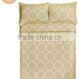 Cotton Lattice Duvet Cover Set, Full/Queen, Straw
