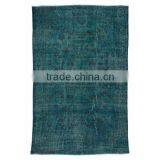 Handmade Turquoise Over-dyed Rug (10 x 6 Feet) thumbnail-1