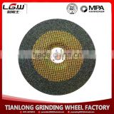 H535 China factory price 125*6*16mm black/red depressed center grinding wheel for metal/inox/stainless steel