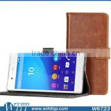 For Sony Xperia Z3+ Leather Case, Crazy Horse Wallet Leather Flip Stand Case for Sony Xperia Z3+ Plus E6553