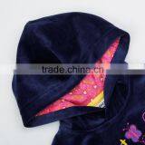 2-6y (FG4448) Navy 2015 Owl Applique Children Clothing Sets Nova Kids Wear Fleece Winter Girls Clothing Sets With Hoodies thumbnail-3