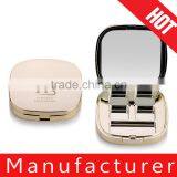 Wholesale Shiny Gold Four Color Eyeshadow Case With Mirror