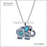 Fashion Elephant Necklace Jewelry by Arylic and Crystal Made