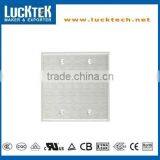 2 Gang Blank Metal Wall Plates thumbnail-1