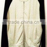 100% ORGANIC COTTON MENS ROUND -NECK ZIPPER TSHIRT thumbnail-1