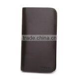 Popular Long Style Zipper Around Genuine Leather Brown Waiter Wallet thumbnail-2
