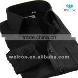 European Style Long Sleeve Latest Design Brand Black Business 100% Cotton Twill Fashion Men Shirt thumbnail-1