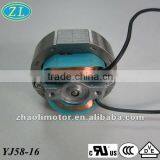 115v ac motor Low rpm motors Small electric fan motor Shaded pole motorYJ58-16:100-240VAC,50/60HZ,Insulation class A/E/B/F/H