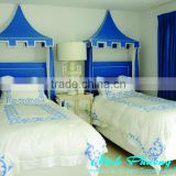 Embroidery twin beds 100% cotton 1