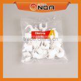 Electrical Plastic Wall Circle Cable Clip Holder Clips With Nail 1'' 25mm thumbnail-5