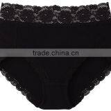 Black Cotton High Cut Briefs Women Underwear thumbnail-1