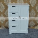 2016 latest china hot white bathroom cabinet with 4drawers and door
