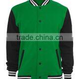 2015 Men Bomber Jacket With Leather Sleeves Graan