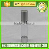 China Man Face Lotion Airless Pump Bottle 30ml 50ml Silver Bottle thumbnail-4
