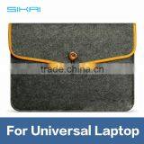 3 Size 4 Style Option Leather Edge Double Layer Natural Wool Felt Laptop Bag for MacBook Universal Tablet Laptop Sleeve Bag thumbnail-4