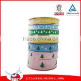 2015 Christmas Tree Printed Grosgrain Ribbon Glitter Printed Ribbon Christmas Ribbon thumbnail-3