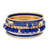 Gold Plated Multilayer Boho Rhinestone Turquoise Vintage Ethnic Women Bracelets Cuff Bangles Jewelry Accessories thumbnail-2