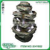 43 Inch Twisted Ladder-shaped Pillars Seven Bowl Fiberglass Fountain thumbnail-6