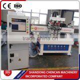 Three Workstage Furniture CNC Router Machine With Ratating Spindle thumbnail-1