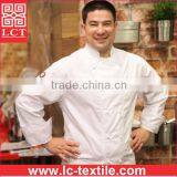 Supply 2015 Newest Design 245gsm Drill Fabric Chef Coat Uniform With Stiff Cuffs for Roll up Sleeve(LCTU0022) thumbnail-2