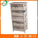 Cube Water Oil Painted Baskets Wooden Storage Cabinets