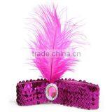 Headband Costume Accessory-3colors Ostrich Feather thumbnail-2