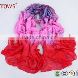 2016 New Design Ladies Voile Shawl Scarves and Shawls Wrap Gradient Color