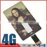 Hot Sell Credit Card Popular Usb Business Card Shape Usb Memory Stick 4gb With Logo Printing thumbnail-1